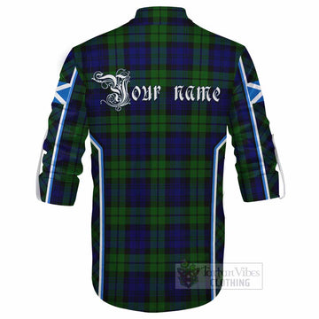 Bannatyne Tartan Crest Ghillie Kilt Shirt Scotland Coat of Arm Flag Style - Tartan Vibes Clothing