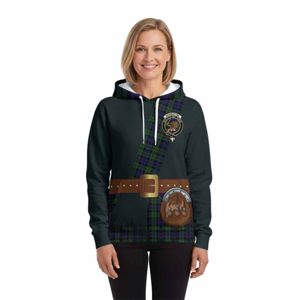 Bannatyne Tartan Crest Hoodie Kilt Costume Style