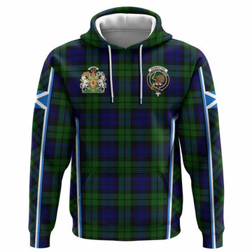 Bannatyne Tartan Crest Hoodie Scotland Coat of Arm Flag Style - Tartan Vibes Clothing