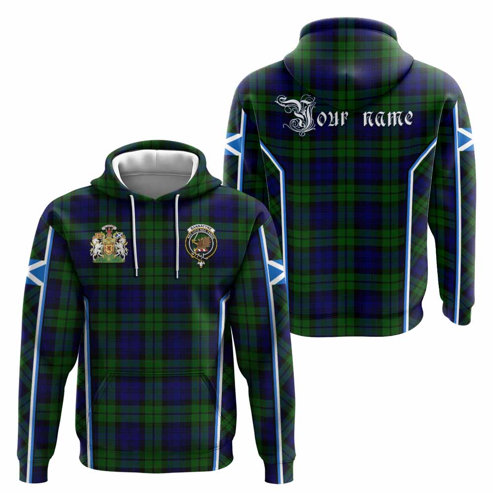 Bannatyne Tartan Crest Hoodie Scotland Coat of Arm Flag Style - Tartan Vibes Clothing
