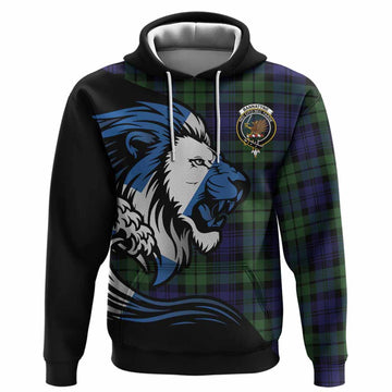 Bannatyne Tartan Crest Hoodie Scottish Golden Lions Wave Flow
