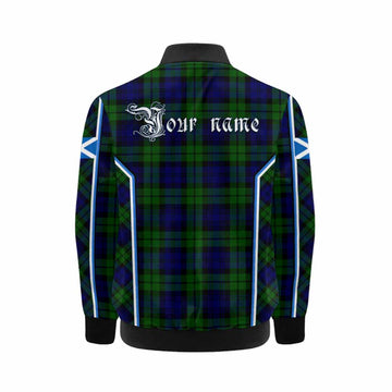 Bannatyne Tartan Crest Kid Bomber Jacket Scotland Coat of Arm Flag Style - Tartan Vibes Clothing