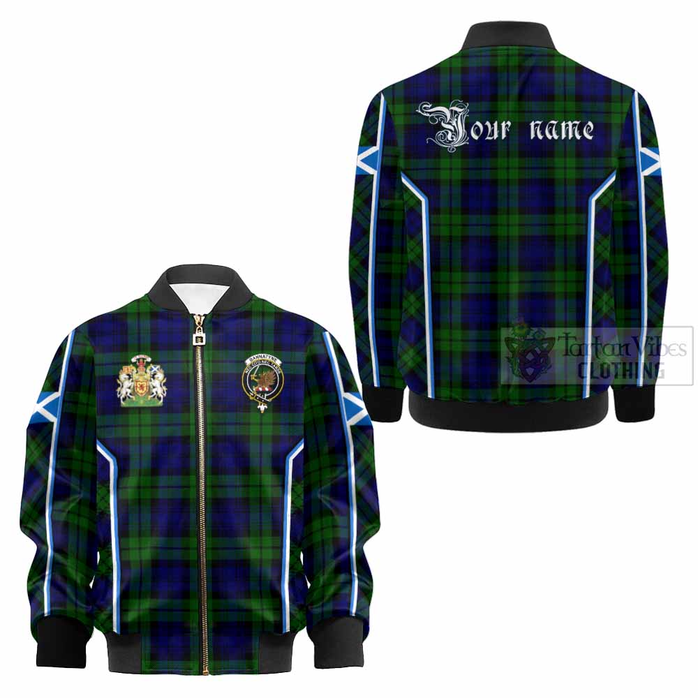 Bannatyne Tartan Crest Kid Bomber Jacket Scotland Coat of Arm Flag Style - Tartan Vibes Clothing