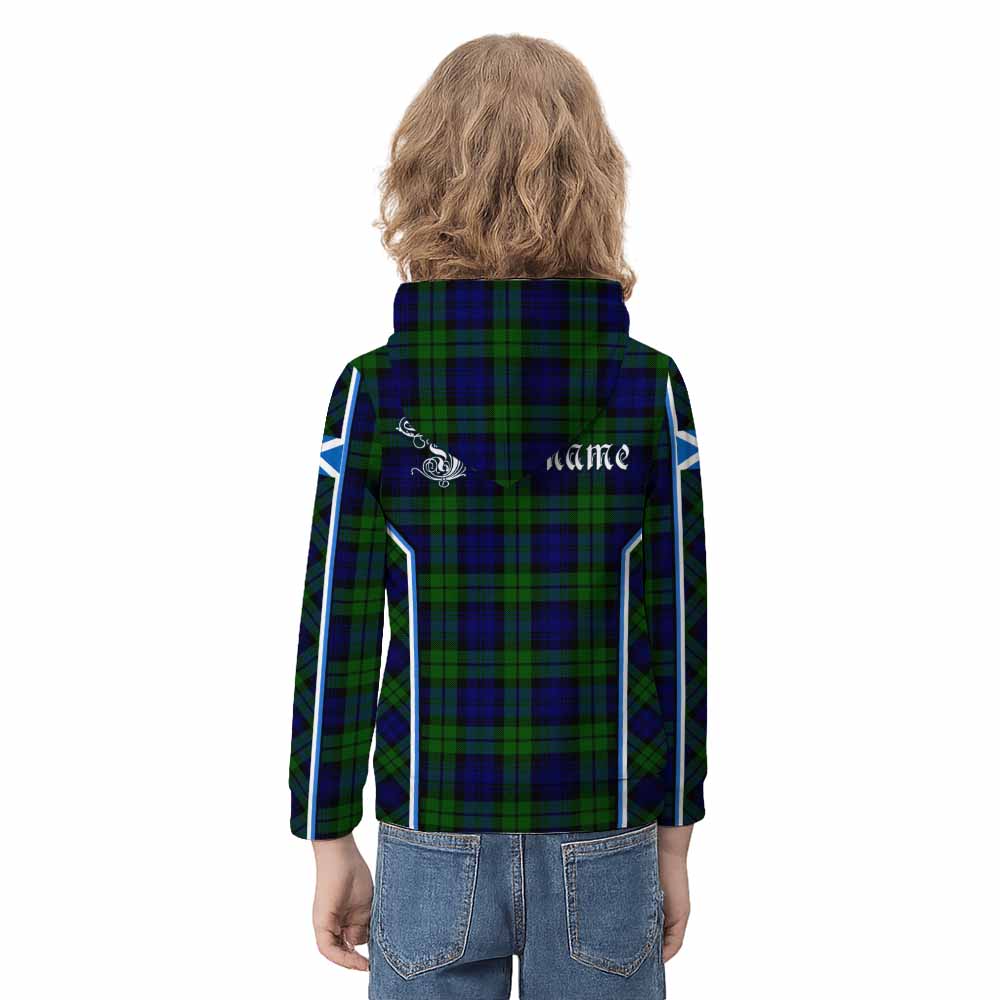 Bannatyne Tartan Crest Kid Hoodie Scotland Coat of Arm Flag Style - Tartan Vibes Clothing