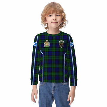 Bannatyne Tartan Crest Kid Knitted Sweatshirt Scotland Coat of Arm Flag Style - Tartan Vibes Clothing