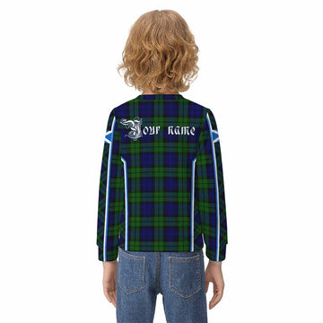 Bannatyne Tartan Crest Kid Knitted Sweatshirt Scotland Coat of Arm Flag Style - Tartan Vibes Clothing