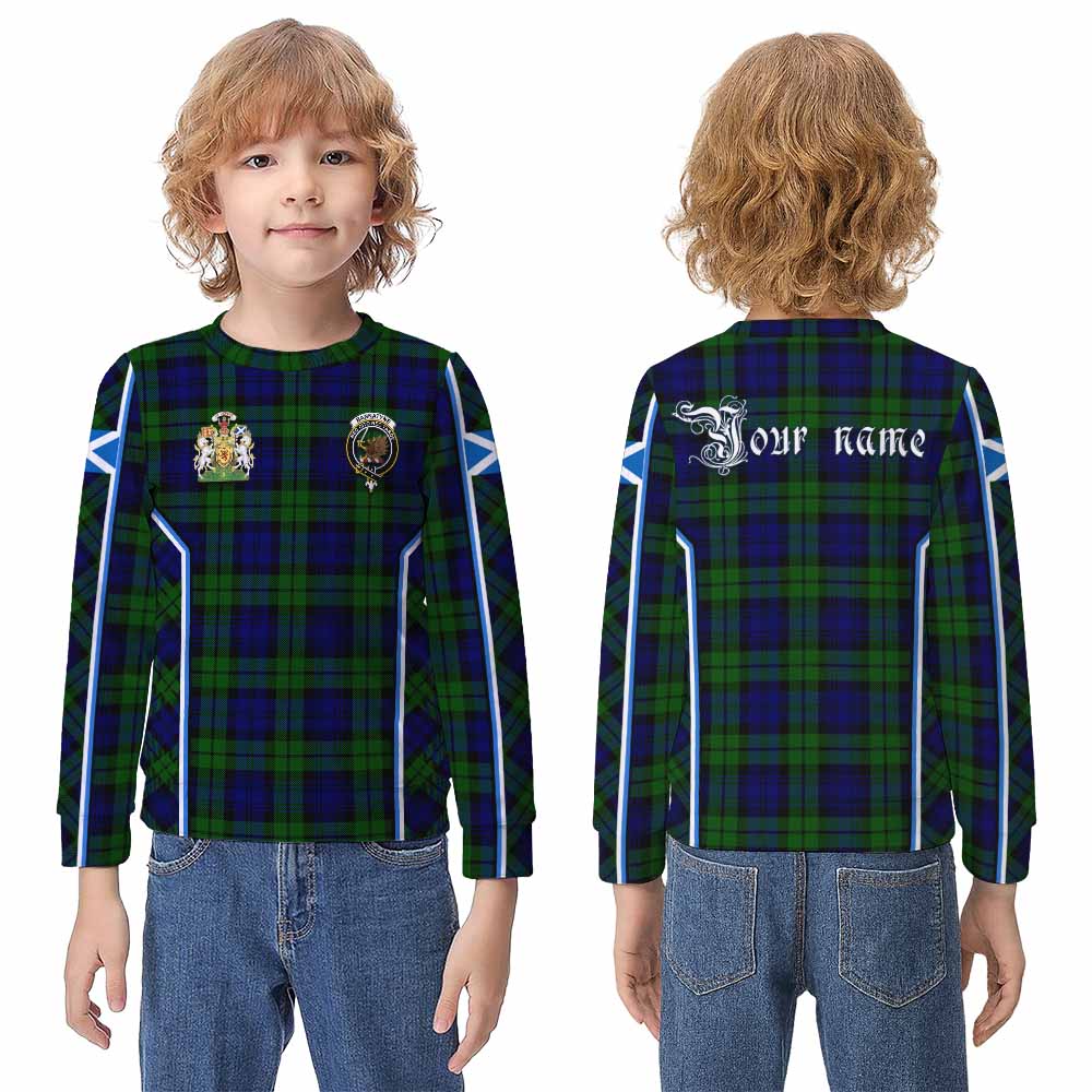 Bannatyne Tartan Crest Kid Knitted Sweatshirt Scotland Coat of Arm Flag Style - Tartan Vibes Clothing