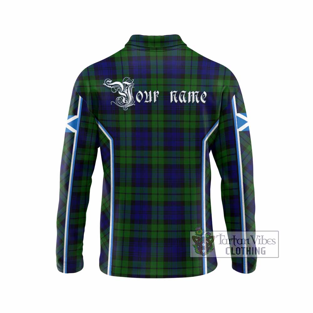 Bannatyne Tartan Crest Long Sleeve Polo Shirt Scotland Coat of Arm Flag Style - Tartan Vibes Clothing