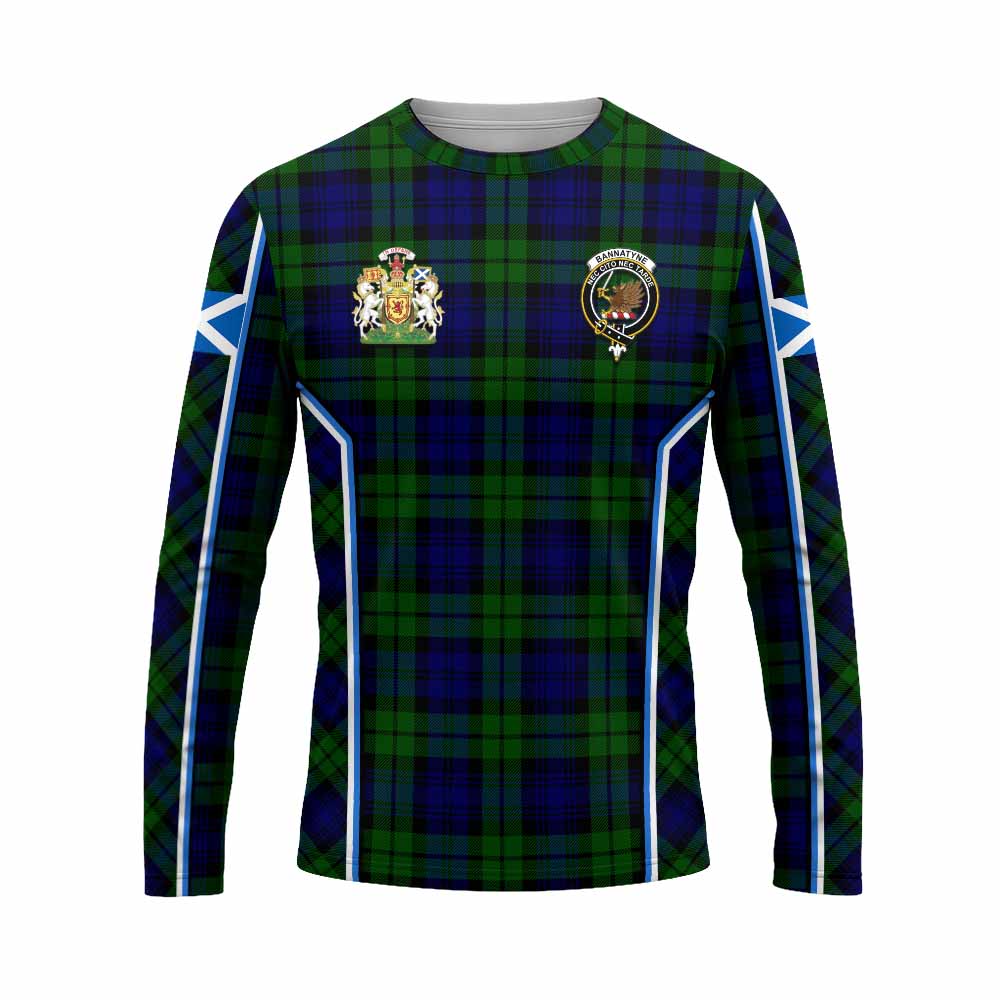 Bannatyne Tartan Crest Long Sleeve T-Shirt Scotland Coat of Arm Flag Style - Tartan Vibes Clothing