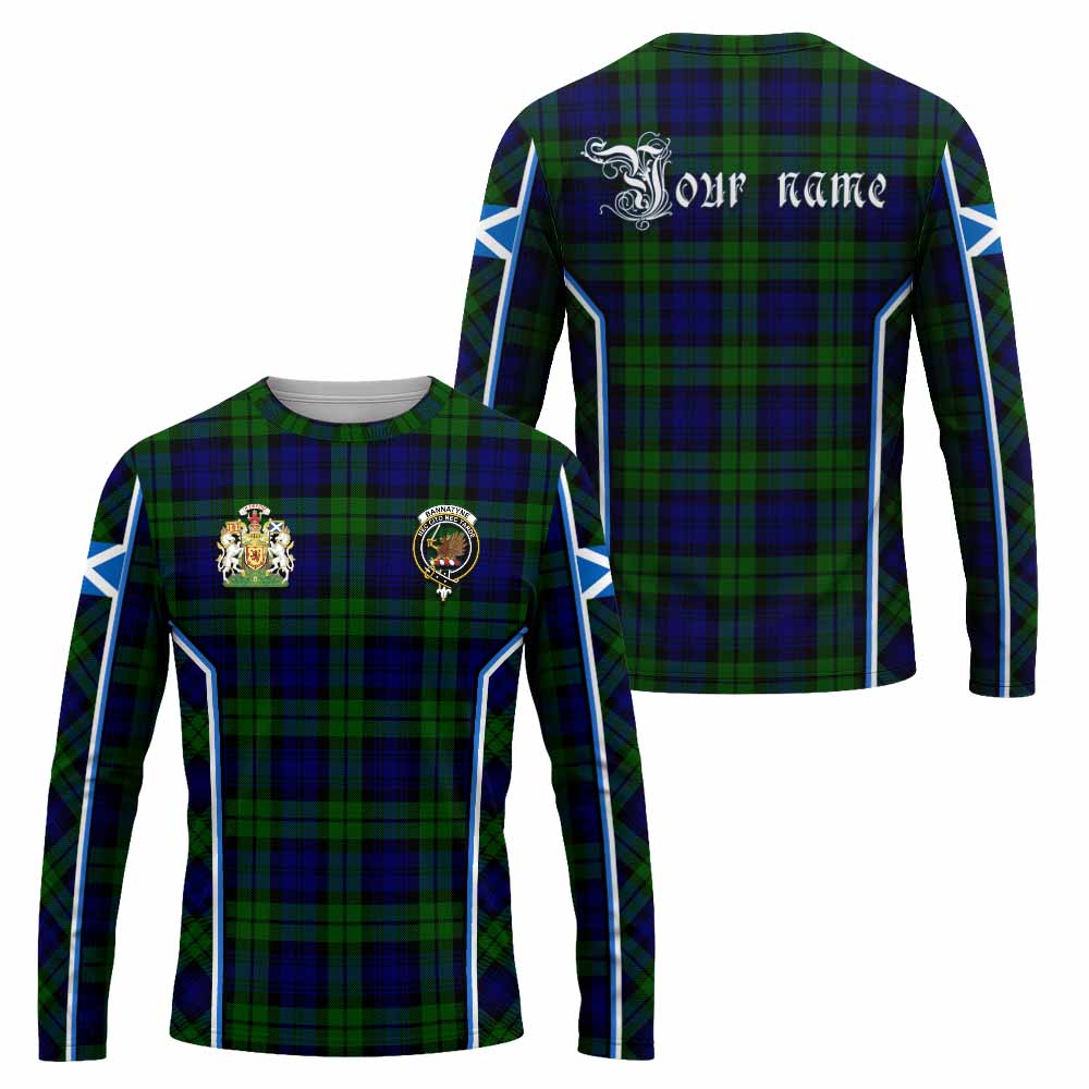 Bannatyne Tartan Crest Long Sleeve T-Shirt Scotland Coat of Arm Flag Style - Tartan Vibes Clothing
