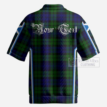Bannatyne Tartan Crest Men’s Polo Sweater Top Scotland Coat of Arm Flag Style