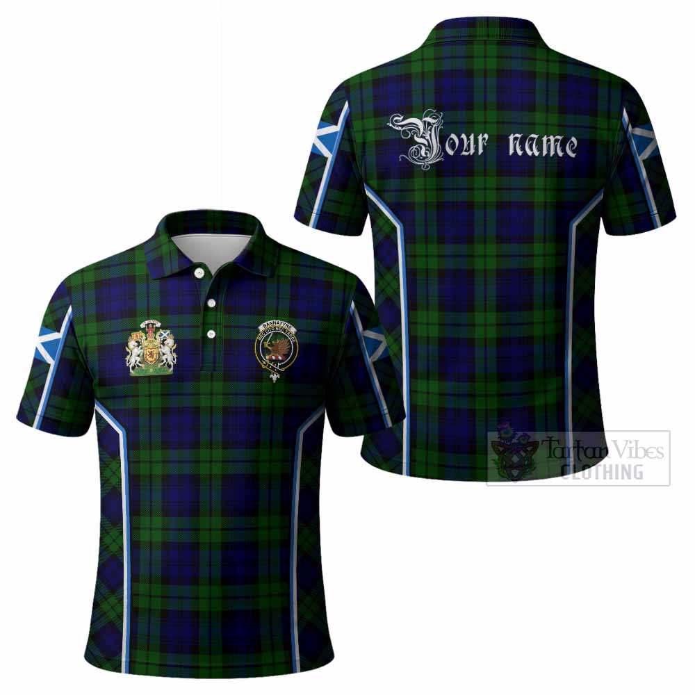 Bannatyne Tartan Crest Polo Shirt Scotland Coat of Arm Flag Style - Tartan Vibes Clothing