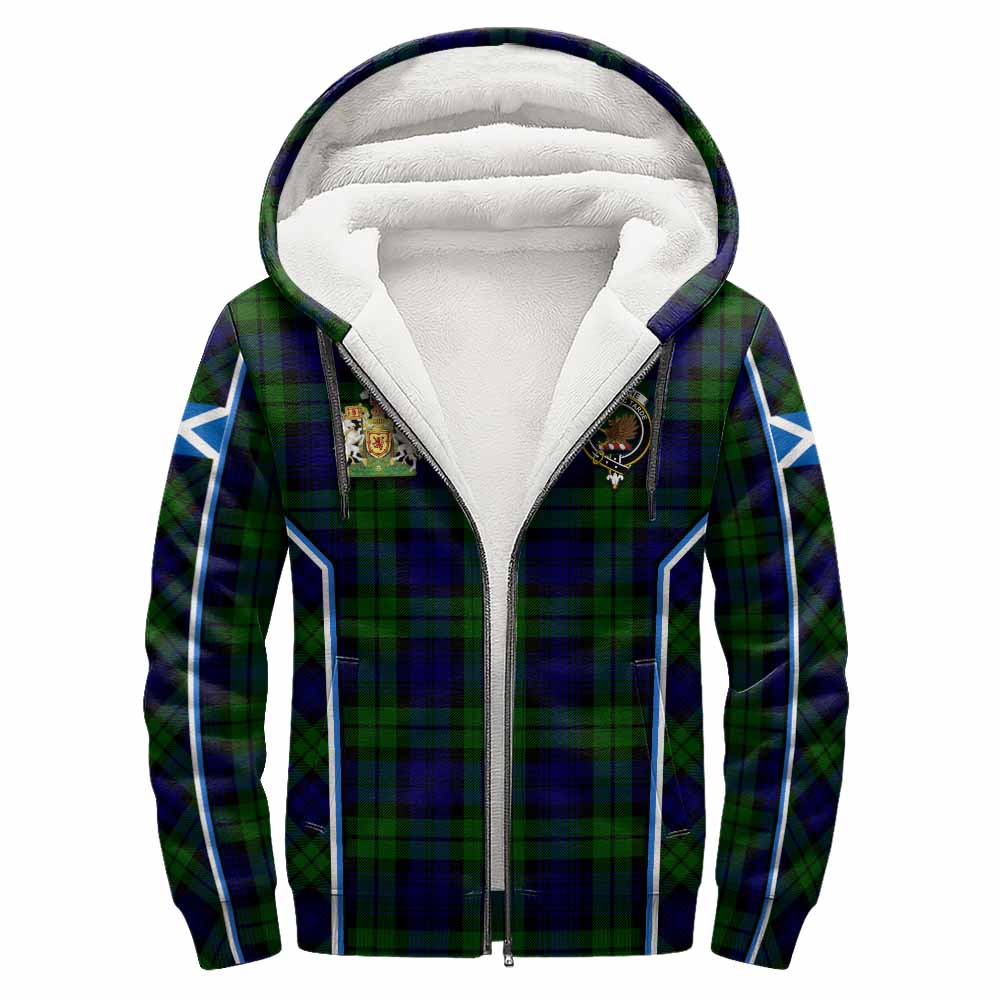 Bannatyne Tartan Crest Sherpa Hoodie Scotland Coat of Arm Flag Style - Tartan Vibes Clothing