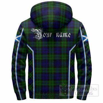 Bannatyne Tartan Crest Sherpa Hoodie Scotland Coat of Arm Flag Style - Tartan Vibes Clothing