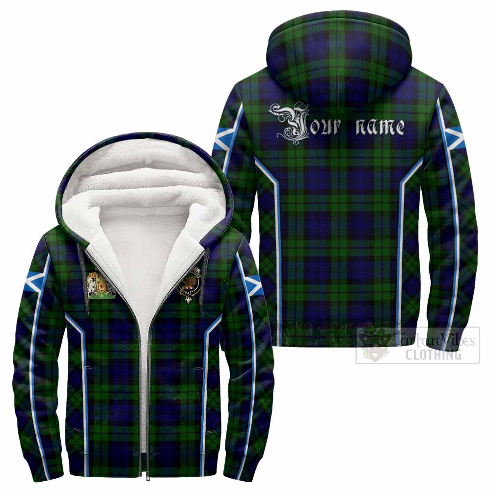 Bannatyne Tartan Crest Sherpa Hoodie Scotland Coat of Arm Flag Style - Tartan Vibes Clothing