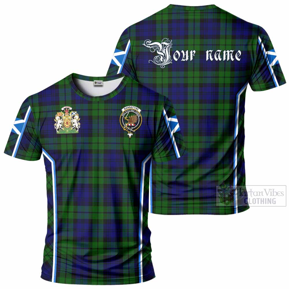 Bannatyne Tartan Crest T-shirt Scotland Coat of Arm Flag Style - Tartan Vibes Clothing