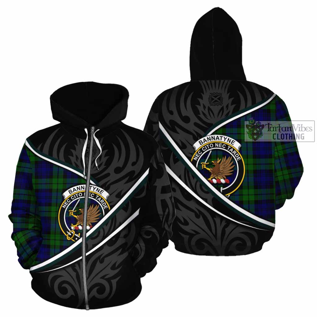 Bannatyne Tartan Family Crest Cotton Hoodie Celtic Scottish Thistle Floral - Tartan Vibes Clothing