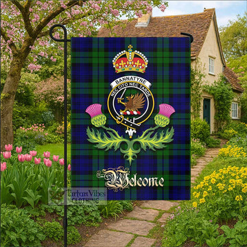 Bannatyne Tartan Family Crest Garden Flag Royal Thistle Welcome Style - Tartan Vibes Clothing