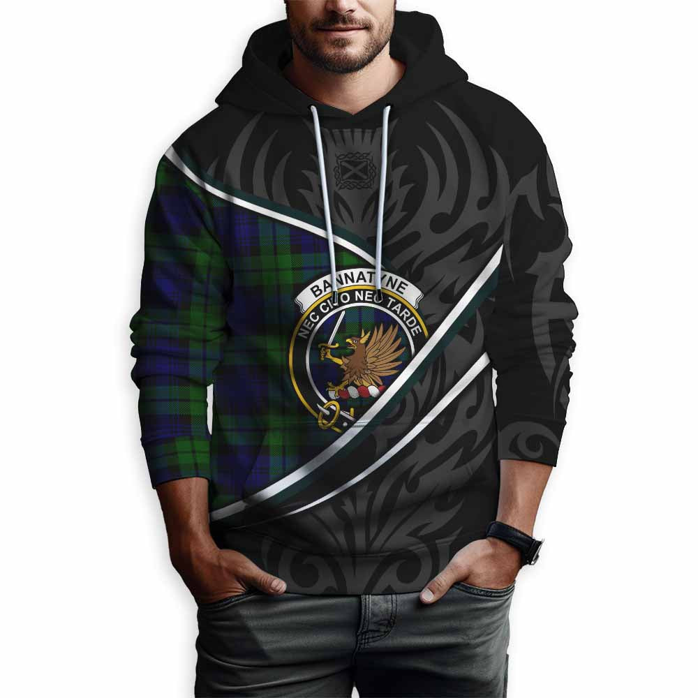 Bannatyne Tartan Family Crest Hoodie Celtic Scottish Thistle Floral - Tartan Vibes Clothing