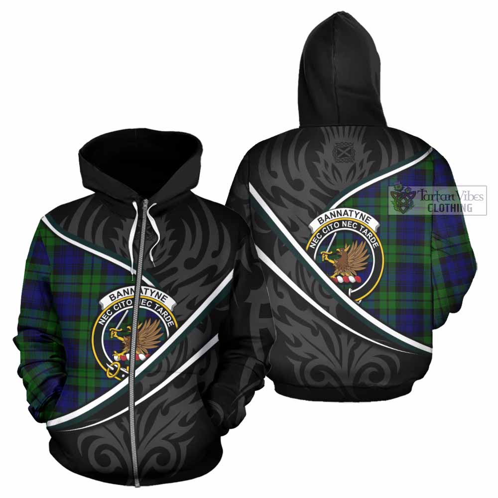 Bannatyne Tartan Family Crest Hoodie Celtic Scottish Thistle Floral - Tartan Vibes Clothing