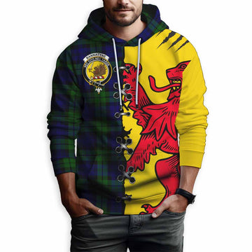 Bannatyne Tartan Family Crest Hoodie Lion Rampant Honor - Tartan Vibes Clothing