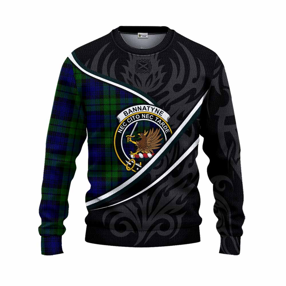 Bannatyne Tartan Family Crest Knitted Sweater Celtic Scottish Thistle Floral - Tartan Vibes Clothing