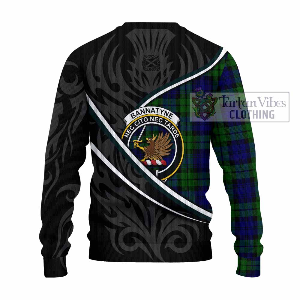 Bannatyne Tartan Family Crest Knitted Sweater Celtic Scottish Thistle Floral - Tartan Vibes Clothing