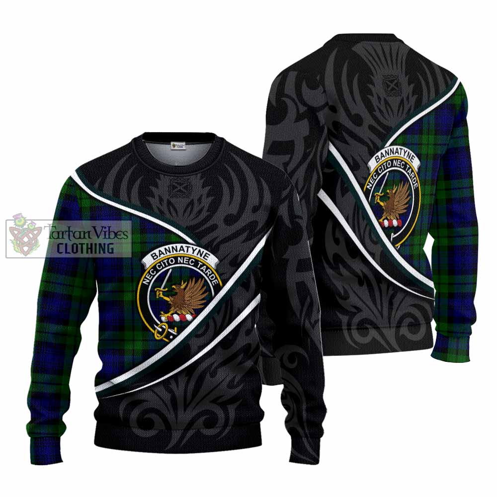 Bannatyne Tartan Family Crest Knitted Sweater Celtic Scottish Thistle Floral - Tartan Vibes Clothing
