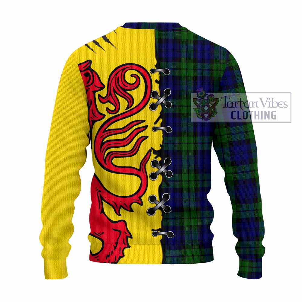 Bannatyne Tartan Family Crest Knitted Sweater Lion Rampant Honor - Tartan Vibes Clothing