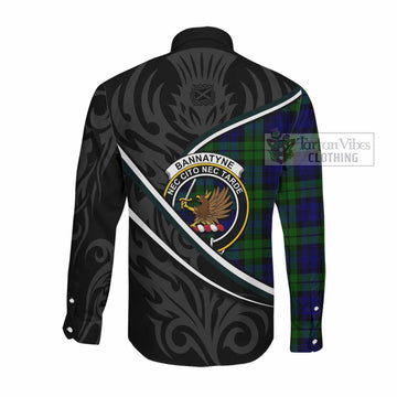 Bannatyne Tartan Family Crest Long Sleeve Button Shirts Celtic Scottish Thistle Floral - Tartan Vibes Clothing