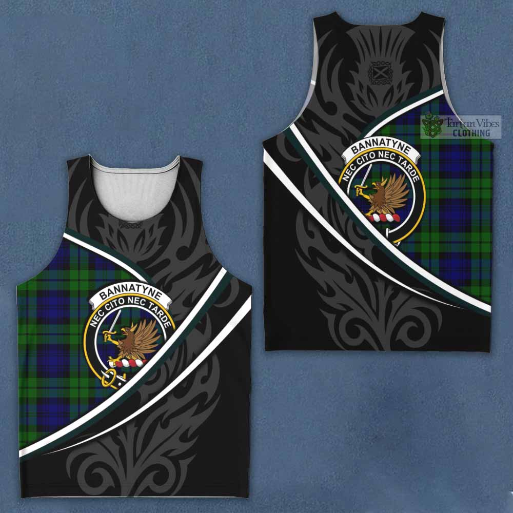 Bannatyne Tartan Family Crest Men Tank Top Celtic Scottish Thistle Floral - Tartan Vibes Clothing
