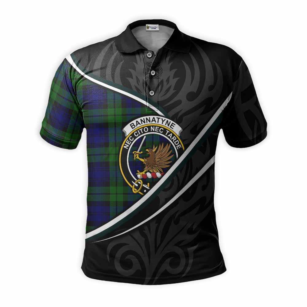 Bannatyne Tartan Family Crest Polo Shirt Celtic Scottish Thistle Floral - Tartan Vibes Clothing