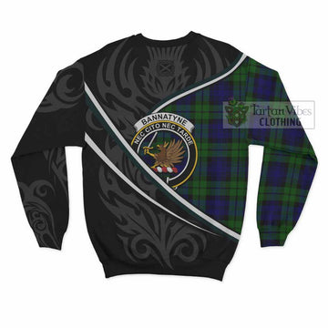 Bannatyne Tartan Family Crest Sweatshirt Celtic Scottish Thistle Floral - Tartan Vibes Clothing