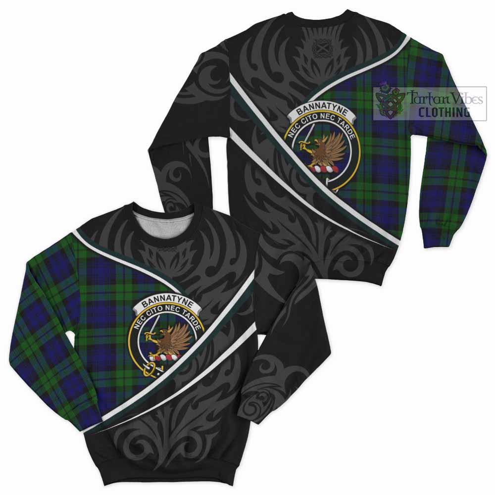 Bannatyne Tartan Family Crest Sweatshirt Celtic Scottish Thistle Floral - Tartan Vibes Clothing