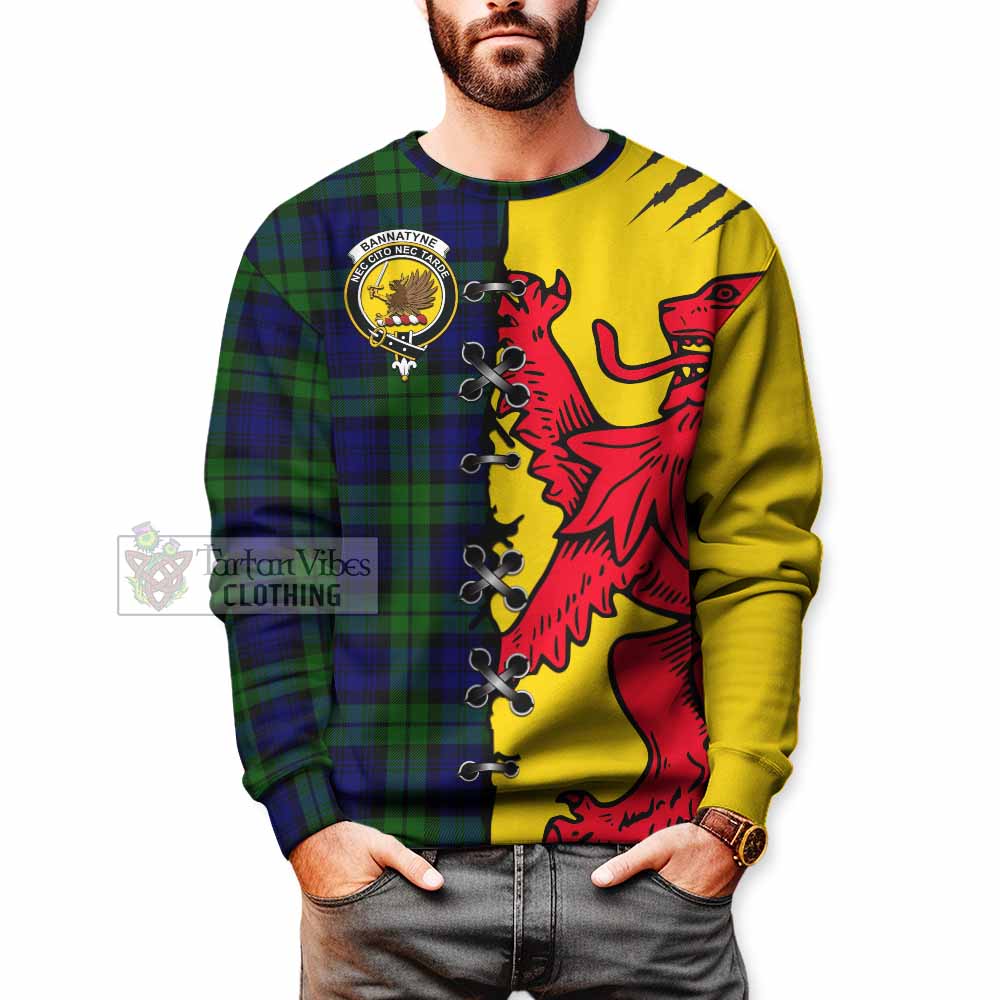 Bannatyne Tartan Family Crest Sweatshirt Lion Rampant Honor - Tartan Vibes Clothing