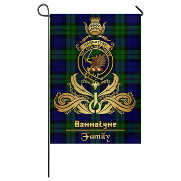Bannatyne Tartan Garden Flag with Highland Thistle Cherish Family Crest Style