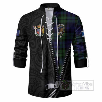 Bannatyne Tartan Ghillie Shirt New Zealand Pattern Unique Zipper Stylized
