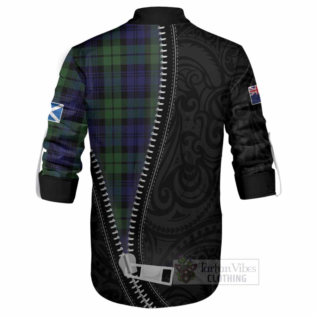Bannatyne Tartan Ghillie Shirt New Zealand Pattern Unique Zipper Stylized