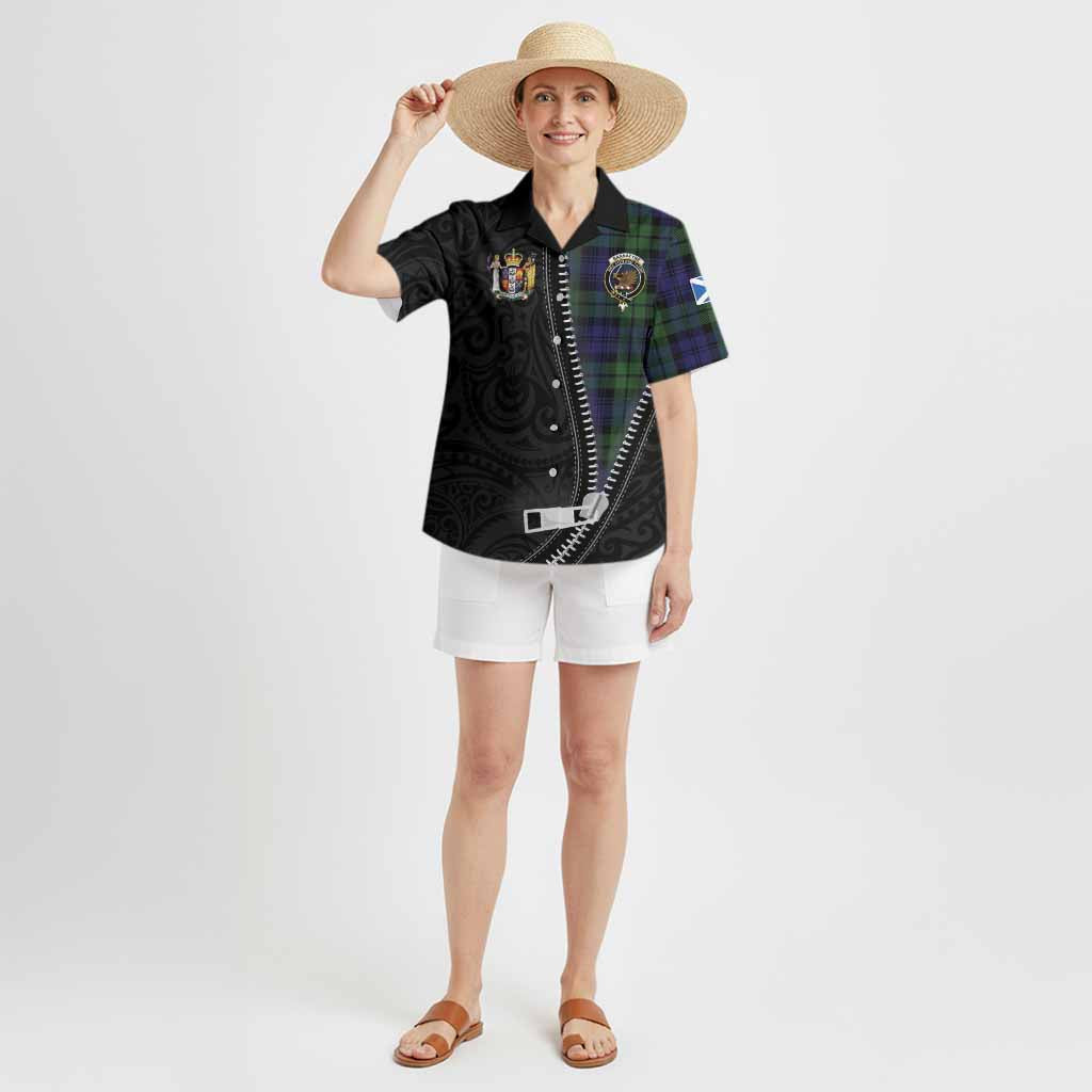 Bannatyne Tartan Hawaiian Shirt New Zealand Pattern Unique Zipper Stylized