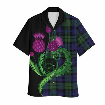 Bannatyne Tartan Hawaiian Shirt Traditional Scottish Thistle