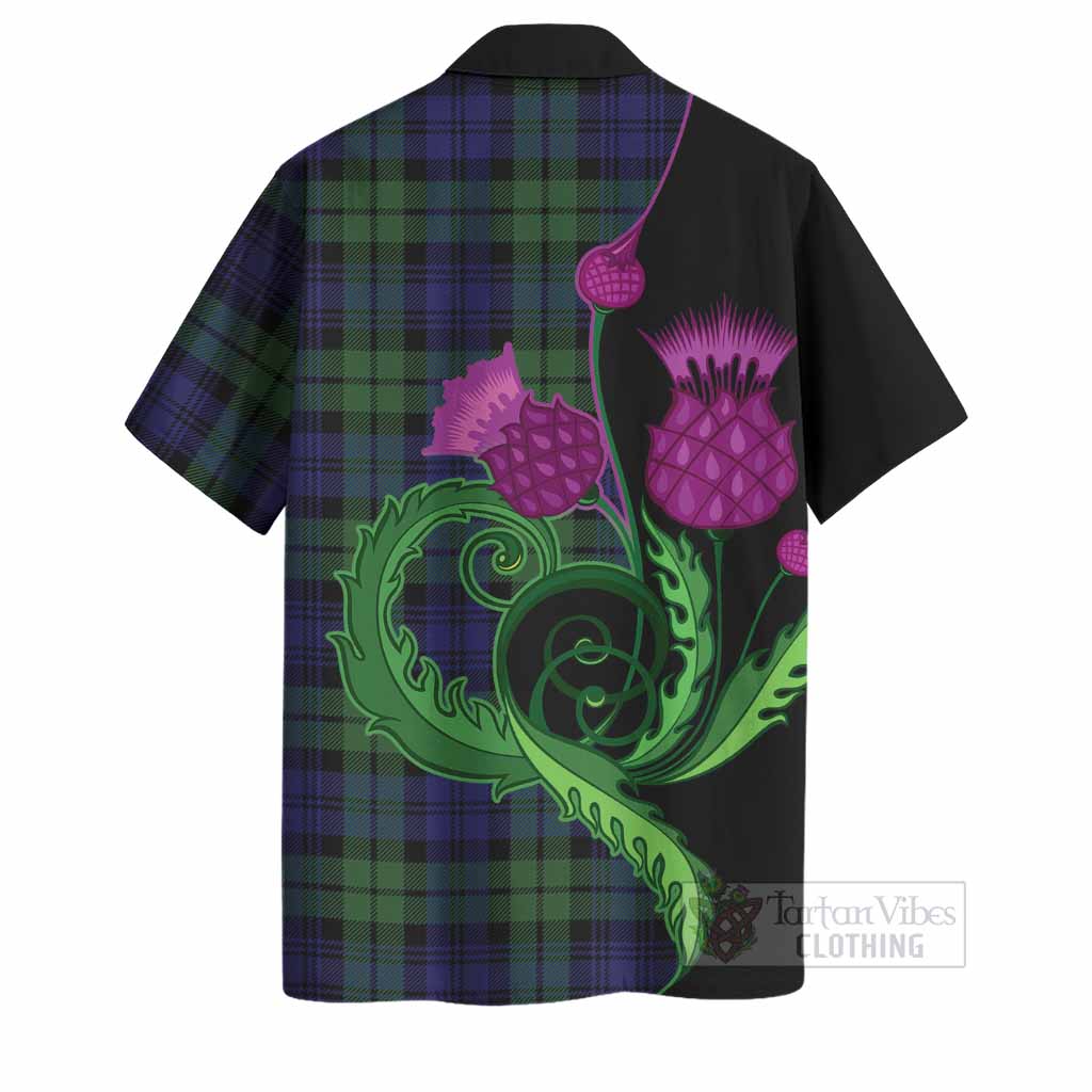 Bannatyne Tartan Hawaiian Shirt Traditional Scottish Thistle