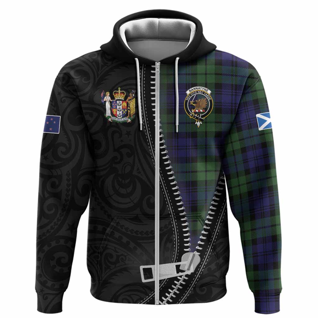 Bannatyne Tartan Hoodie New Zealand Pattern Unique Zipper Stylized