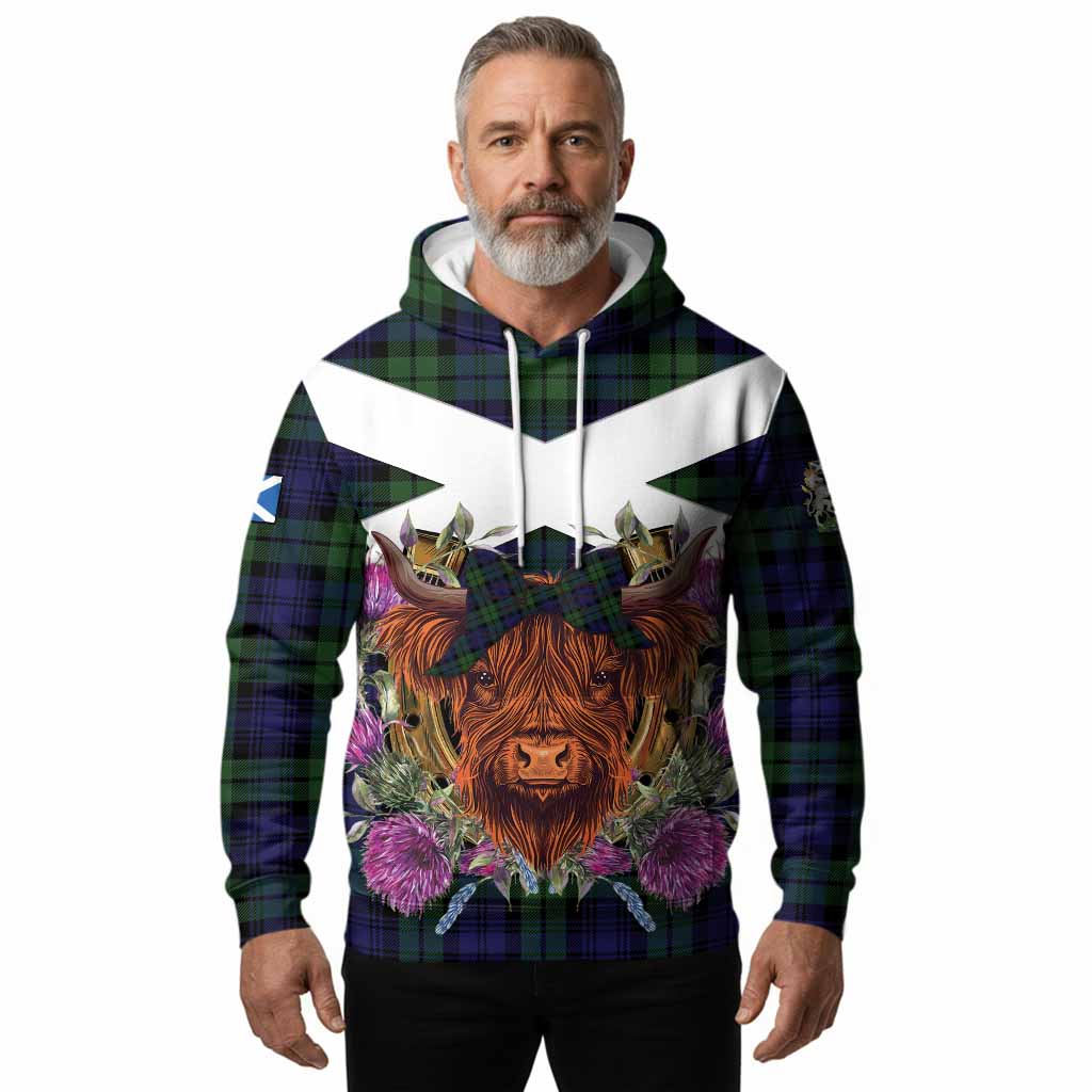 Bannatyne Tartan Hoodie Scottish Thistle Heilan Coo