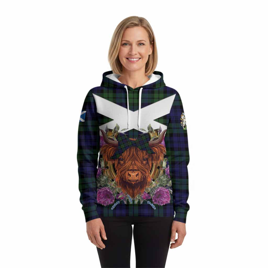 Bannatyne Tartan Hoodie Scottish Thistle Heilan Coo