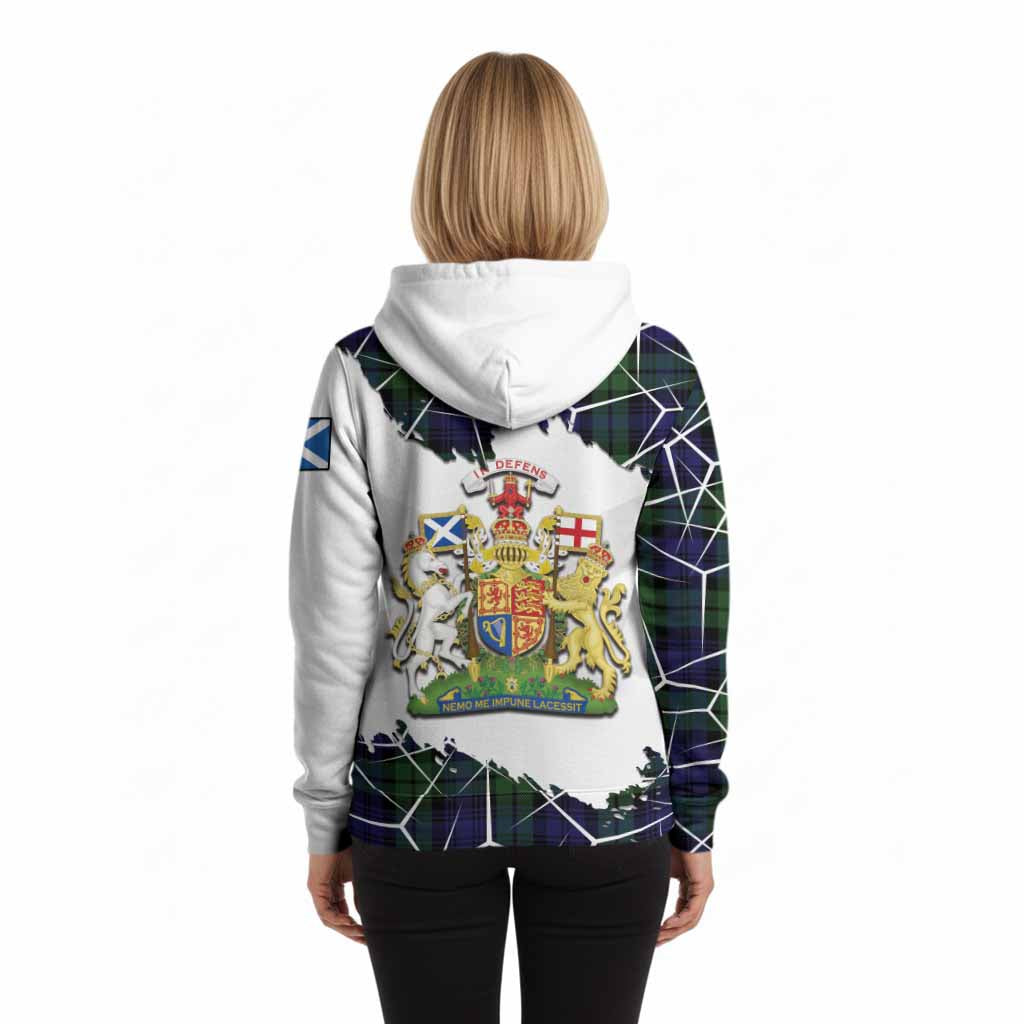 Bannatyne Tartan Hoodie with Family Crest and Lion Rampant Grunge Style
