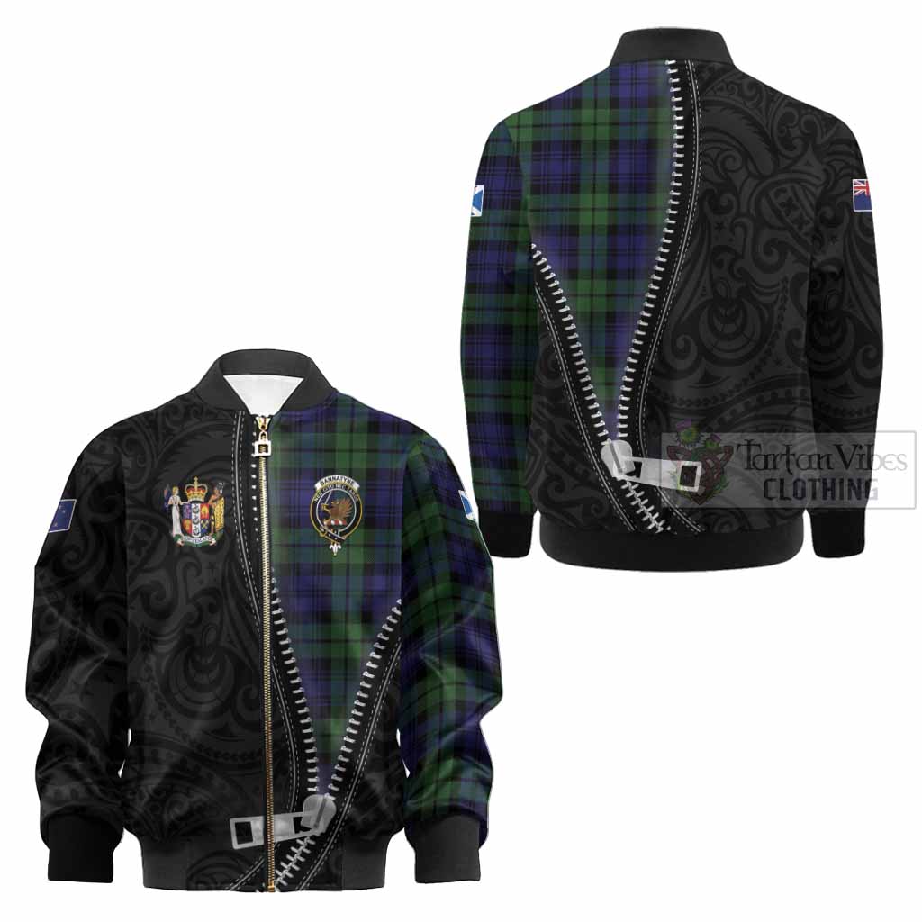 Bannatyne Tartan Kid Bomber Jacket New Zealand Pattern Unique Zipper Stylized