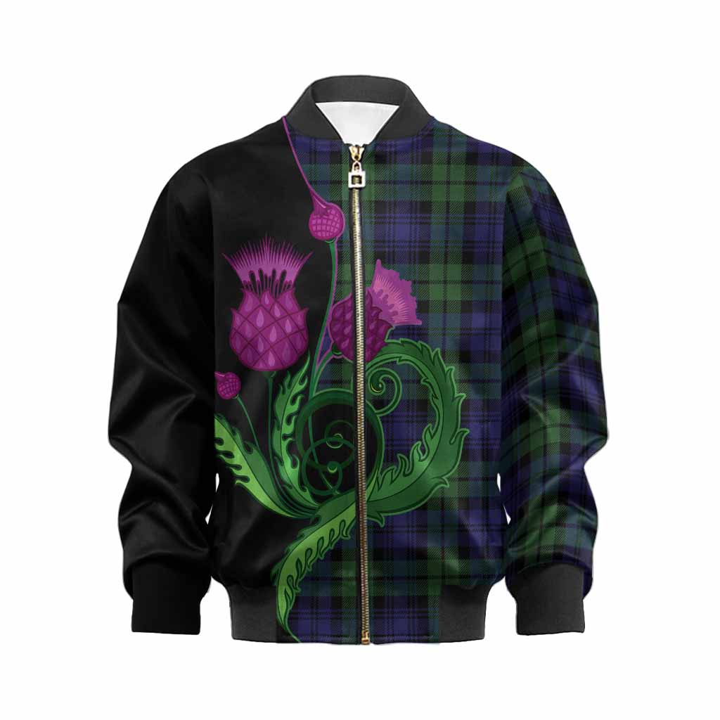 Bannatyne Tartan Kid Bomber Jacket Traditional Scottish Thistle