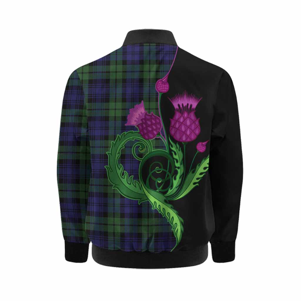 Bannatyne Tartan Kid Bomber Jacket Traditional Scottish Thistle
