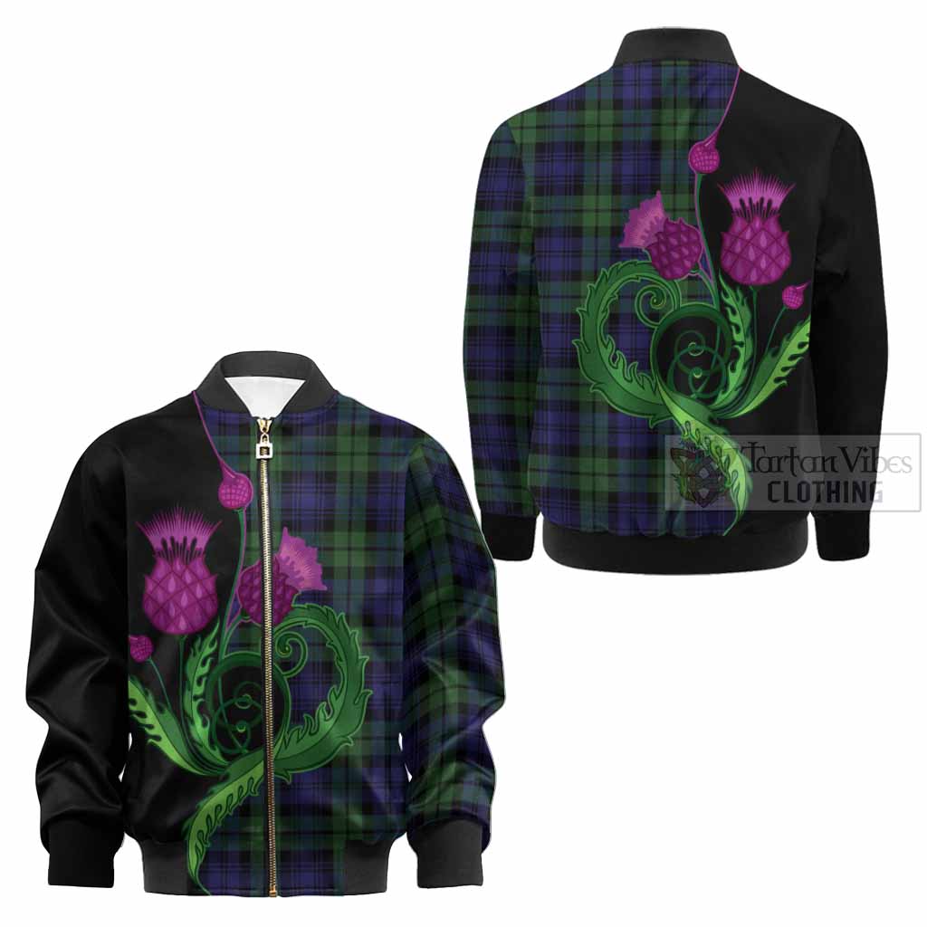 Bannatyne Tartan Kid Bomber Jacket Traditional Scottish Thistle