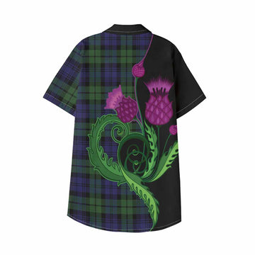 Bannatyne Tartan Kid Hawaiian Shirt Traditional Scottish Thistle